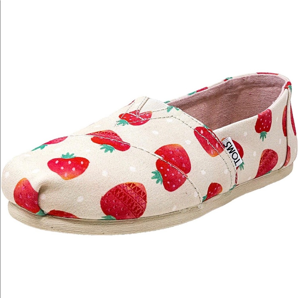 TOMS Women’s Strawberry Alpargata Classic Flats 🍓